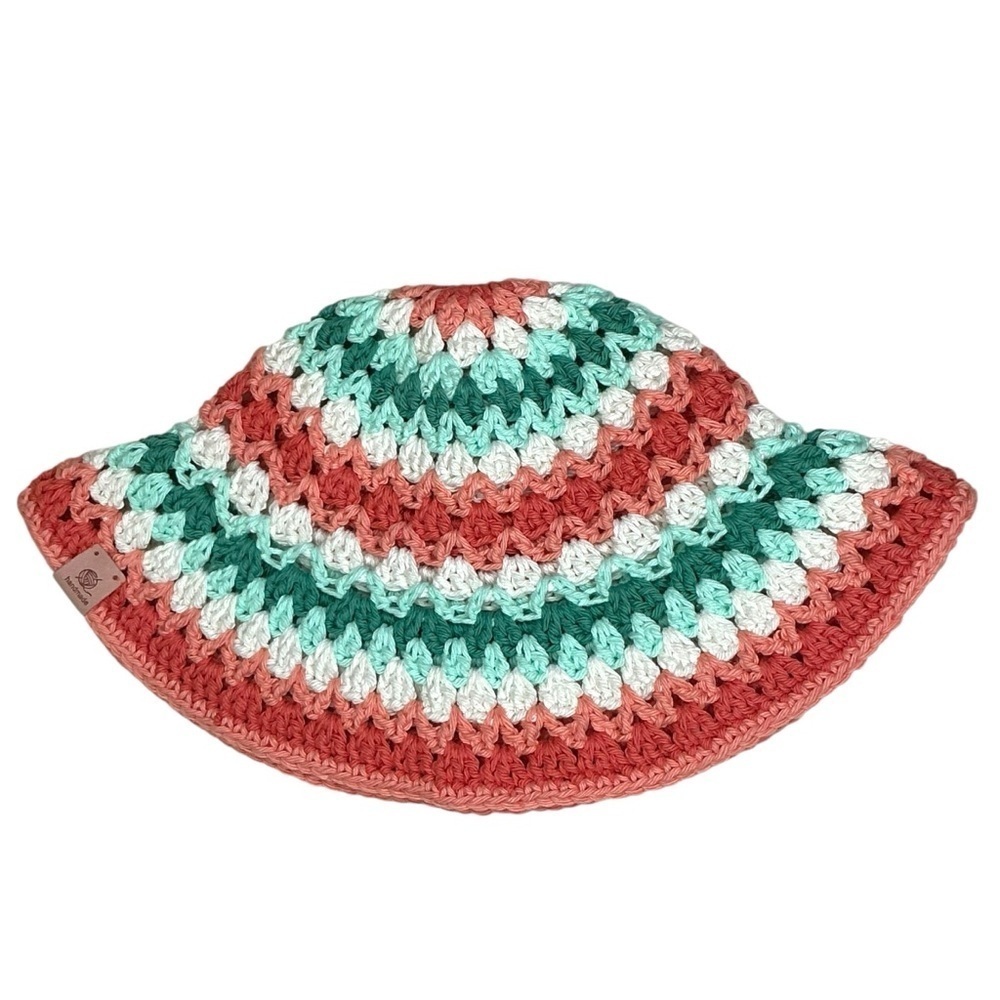 The Kelp Crochet Bucket Sun Hat Cotton Yarn Handcrafted Handmade by Seller - Picture 2 of 14